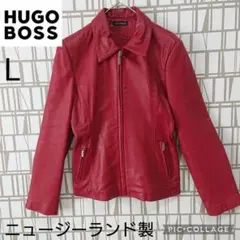 超レア HUGO BOSS ライダース シングル 革ジャン ラム ヴィンテージ