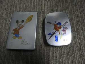 昭和レトロ　アルミ弁当箱　ディズニー　ミッキーマウス　忍者部隊月光　2点セット（6048）
