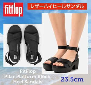 厚底サンダル★レザーサンダル★23.5cm★fitflop★レディースサンダル★可愛い★お洒落★海水浴★プール★BBQ★川遊び★新品未使用★送料込