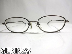 X4B064■本物■ ジェンツ GENNZS 日本製 βチタン マットシルバー色 ブルーライトカットレンズ PC メガネ 眼鏡 メガネフレーム