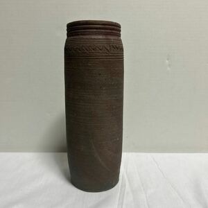 丹波焼 森本陶谷 陶谷 花瓶 花器 花入 茶道具 茶入　　茶筒 陶器 レトロ アンティーク