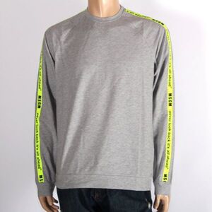 【CU】エムエスジーエム MSGM MMMGZ0060 スウェット シャツ グレー/052 ＃S ロゴテープ トレーナー 長袖 Tシャツ エムエスジイエム 【新品