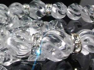 トルネード水晶１２ミリ１０ミリオラオラ数珠