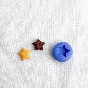 422 星 スター クッキー型 パーツ 樹脂粘土 ミニチュア モールド スイーツ デコ 焼菓子 ハンドメイド ブルーミックス シリコン お菓子