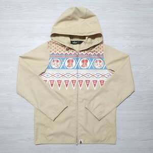 A BATHING APE アベイシングエイプ BAPE ベイプ ナイロンジャケット アウター パーカー フーディー ベージュ ブランド ロゴ tp-23x1010