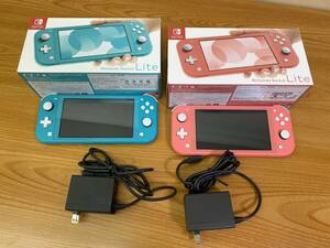 ほぼ未使用 任天堂◆Switch Lite 2台セット◆ターコイズ コーラル