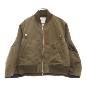 Sacai サカイ 24AW Nylon Twill Blouson クロップド丈ナイロンツイルブルゾン カーキ レディース 24-07516