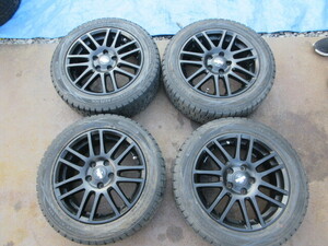 HAWNER16インチアルミホイルタイヤ4本 16×6.5J IS47 PCD112 5穴 DUNLOP WINTER MAXX 205/55R16