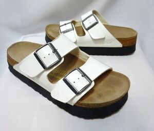 Papillio Arizona Platform 24.5cm 38 パピリオ アリゾナ パテント プラットフォーム 厚底仕様 サンダル ビルケンシュトック BIRKENSTOCK