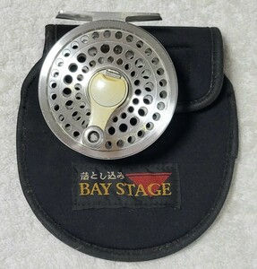 ジャクソン ベイステージ　BAY STAGE SH-75Ⅱ HIGH SPEED 【ジャンク品】チヌ 黒鯛 落とし込み 前打ち用 リール 釣具 保存袋付