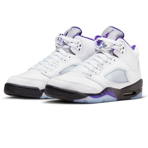 ☆NIKE AIR JORDAN 5 RETRO GS 白/青紫/黒/銀 23.0cm ナイキ エア ジョーダン 5 レトロ グレードスクール 440888-141