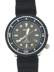 SEIKO◆PROSPEX/ソーラー腕時計/アナログ/ラバー/GRY/GRY/V147-0BZ0/使用感有