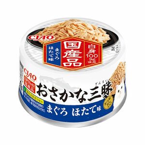 （まとめ買い）いなばペットフード CIAO チャオ おさかな三昧 まぐろ ほたて味 60g 猫用フード 〔×24〕