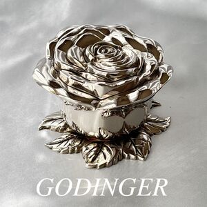 【GODINGER】 薔薇のジュエリーボックス【シルバープレート】ローズ