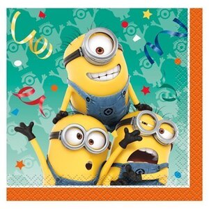 Minions (ミニオンズ)　紙ナプキン 16枚入り 小（25.4cm×25.4cm）