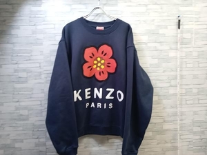 KENZO ケンゾー スウェット クルーネック L ネイビー 花柄 FC65SW4104ME