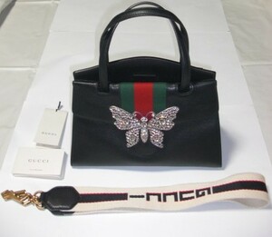 SALE!! GUCCI グッチ トーテム バタフライ ビジューハンドバッグ 2WAY ショルダー USED本物です