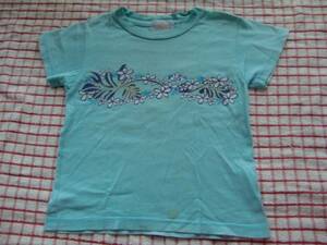 USED★PIKOお花のラインの水色Tシャツ　90cm