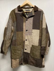 【Dress hippy ドレスヒッピー】コート Mサイズ マルチカラー ウール 23AW Harris tweed 2501oki h