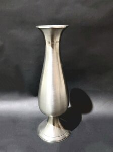 ★未使用★ Pewter ピューター 一輪挿し 水差し 花器 花瓶 花生け 置き物 高さ20cm 鉛 合金 インテリア アンティーク