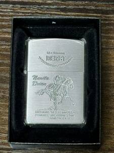 zippo Narita Brian 61st Running ナリタブライアン 年代物 1996年製 BIRTHDAY 1991.5.3 銀メッキ仕上げ 日本ダービー ケース 保証書