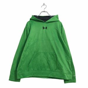 UNDER ARMOUR ロゴ ジャージ パーカー キッズ XL グリーン アンダーアーマー プルオーバー ワンポイントロゴ 古着卸アメリカ仕入 a505-6059