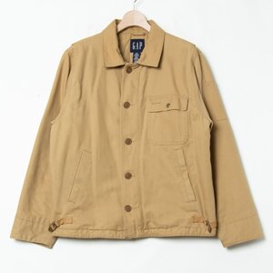 【1円スタート】GAP オールドギャップ 紺タグ サイズL 裏キルティング ジップアップ ジャケット 綿100％ ブラウン系 メンズ 秋冬 アウター