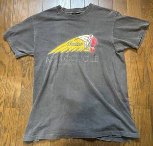 USED 90s Tシャツ 古着 INDIAN motorcycle インディアンモーターサイクル M ビンテージ 公式品 当時物 USA ハーレー チョッパー バイカー