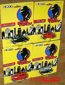 Ertl ディックトレイシー 1/64 4台 デットストック 美品Dick Tracy トレイシー テス イッチー ポリスカーTracy