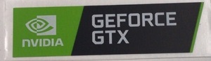 ■新品・未使用 ■10枚セット 【NVIDIA GEFORCE GTX】エンブレムシール　【51*15㎜】送料無料・追跡サービス付き☆P202