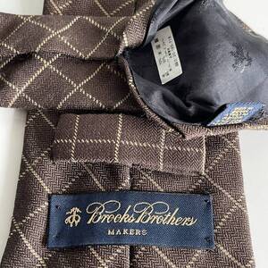 ブルックスブラザーズメーカーズ(Brooks Brothers) 茶チェックネクタイ