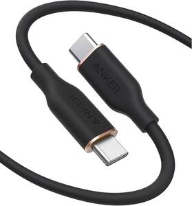 ミッドナイトブラック 1.8m Anker PowerLine III Flow USB-C & USB-C ケーブル Anker