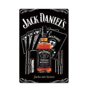 K404 新品◆ビンテージ風 ブリキ看板 Whiskey ウィスキー ジャックダニエル JACK DANIEL