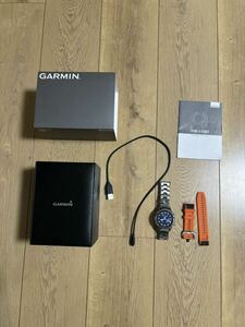 GARMIN ガーミン fenix6 Sapphire Ti Gray Titanium音楽再生機能 マルチスポーツ型GPSウォッチ 中古品