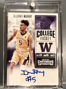 超絶レア RC Auto All-star 2016 Panini Contenders Dejounte Murray デジャンテ・マレー ルーキー サイン NBA Hawks ホークス バスケ