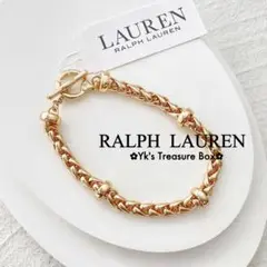 V646/RALPH LAUREN/ゴールドチェーンブレスレット