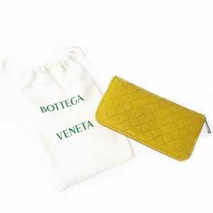 極美品 BOTTEGA VENETA ボッテガ ヴェネタ ボッテガベネタ イントレチャート ラウンドファスナー 長財布