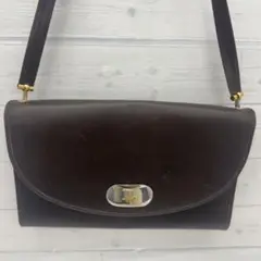 ［鑑定済］Christian Dior レザー　ショルダーバッグ