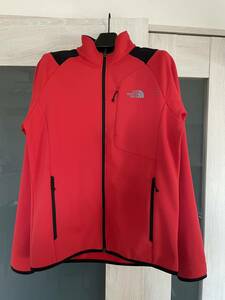 個人使用USED THE NORTH FACE ザ・ノース・フェイス ソフトシェルジャケット RED 赤 表記サイズM