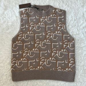 新品タグ付極上カシミヤ100%使用 ディオールオム × カクタスジャック Dior HOMME CACTUS JACKコラボ ロゴベスト ニット セーター 