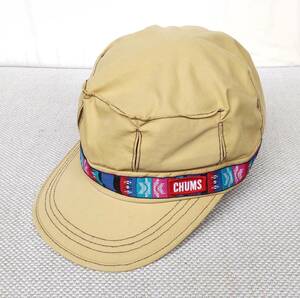 ★美品★ CHUMS チャムス ワークキャップ BEIGE アウトドア フェス