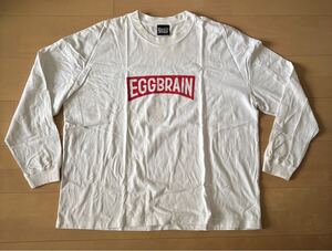 EGGBRAIN エッグブレイン　バンドTシャツ　長袖　ロンT 白　ホワイト　Lサイズ