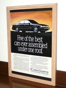 1990年 USA 90s 洋書雑誌広告 額装品 Oldsmobile Cutlass Supreme カトラス スープリーム (A4size) / 検索用 店舗 ガレージ 看板 装飾 AD