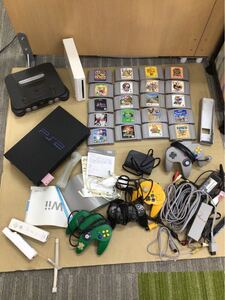 【15329他】まとめ売り　セット　大量　NINTENDO64　Wii SONY プレイステーション2 PS2 ソフト ゲーム機 コントローラー 任天堂 