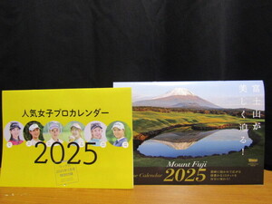 雑誌ワッグル＆ゴルフトゥデイ付録人気女子プロカレンダー＆Mount Fujiカレンダー合計2点セット！ KF-５