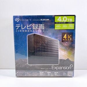 347【未開封】ELECOM 外付けハードディスク Expansion SGD-MY020UBK 4.0TB ブラック TV＆PC HDD SEAGATE 4K録画対応 自宅保管品