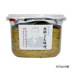 ヤマエ 国産原料麦みそ 西郷どん味噌 600g×6個