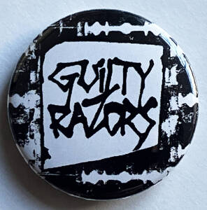 GUILTY RAZORS - Logo 缶バッジ 25mm #French #punk #80