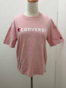 【再値下げ！即決！お買い得！】★CONVERSE/コンバース★　丸首　Tシャツ　ピンク　白文字　半袖　Mサイズ