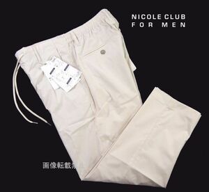 新品 ▲ ニコル　清涼感 イージーケア 薄手 タイプライター イージーパンツ　48/L　ライトグレー　吸水速乾 NICOLE CLUB FOR MEN